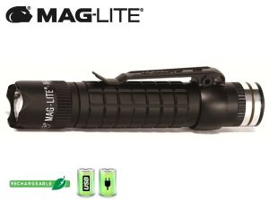 Lampe Torche Tactique MAG-TAC Rechargeable - 671 Lumens, Portée 181m, Batterie LiFePO4, 4 Modes, Aluminium (14.8cm)