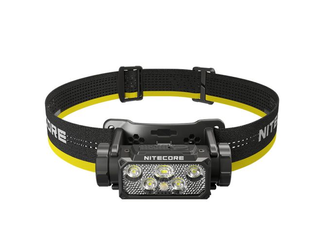 Lampe Frontale LED 5 Têtes, Rechargeable USB, Super Lumineuse, Réglable