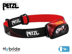 Lampe frontale hybride Petzl ACTIK Core Rouge