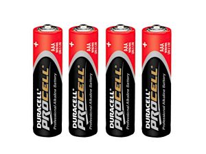 4 piles alcalines AAA LR03 Duracell Procell