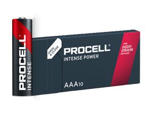 10 piles alcalines AAA LR03 Procell Intense Power