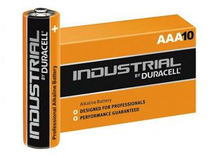 10 piles alcalines AAA LR03 Duracell Industrial