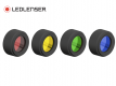 Lot de 4 filtres Ledlenser pour P6R/P7R Signature ou Core rouge/jaune/vert et bleu
